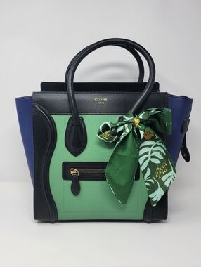 CELINE Micro Luggage Satchel Leather Calfskin Bag